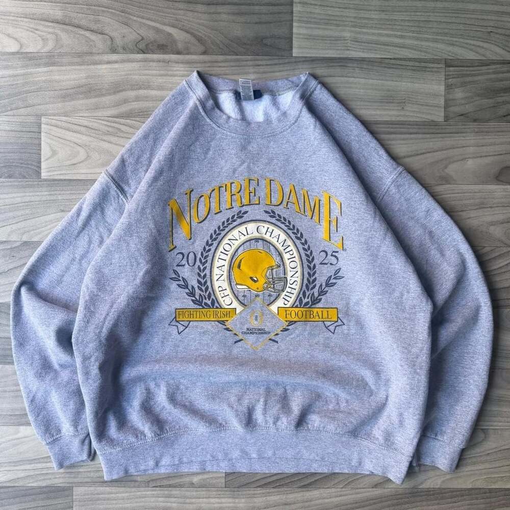 Blue 84 Notre Dame Fighting Irish National Championship Crewneck Sweatshirt Larg